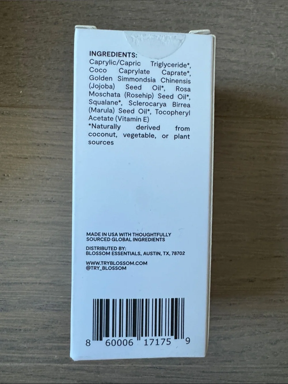 Blossom Essentials Hydration Oil New 1.9 fl. Oz. Travel size